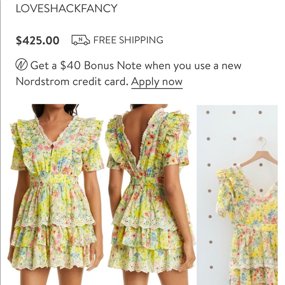 LoveShackFancy Rainbow Skies dress